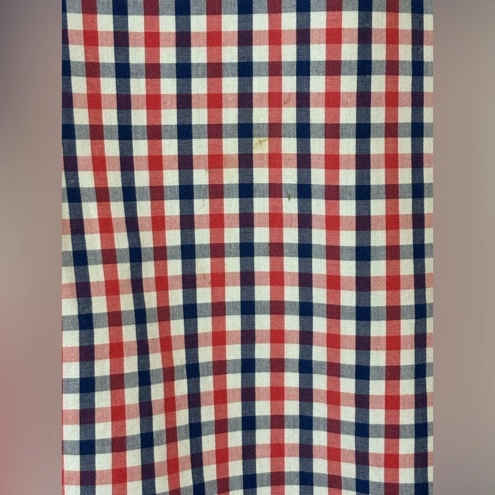J. Crew Red and Blue Plaid Button Down Shirt Sz Medium